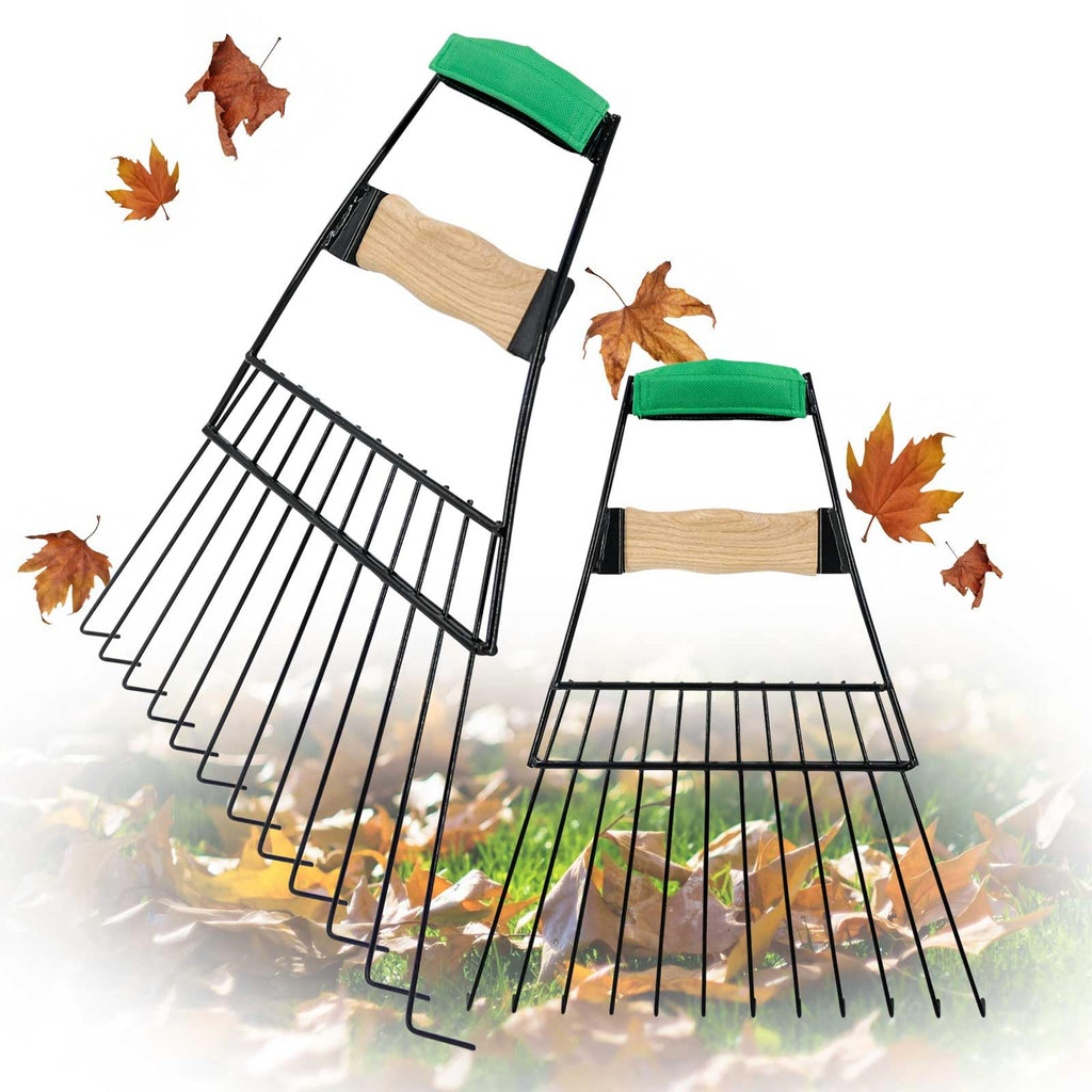 Altdorff Steel Leaf Scoops, Hand Rakes for Picking Up Leaves, Sturdy Garden Large Leaf Grabber Leaf Rake for Picking up Leaves, Collect Garbage and More