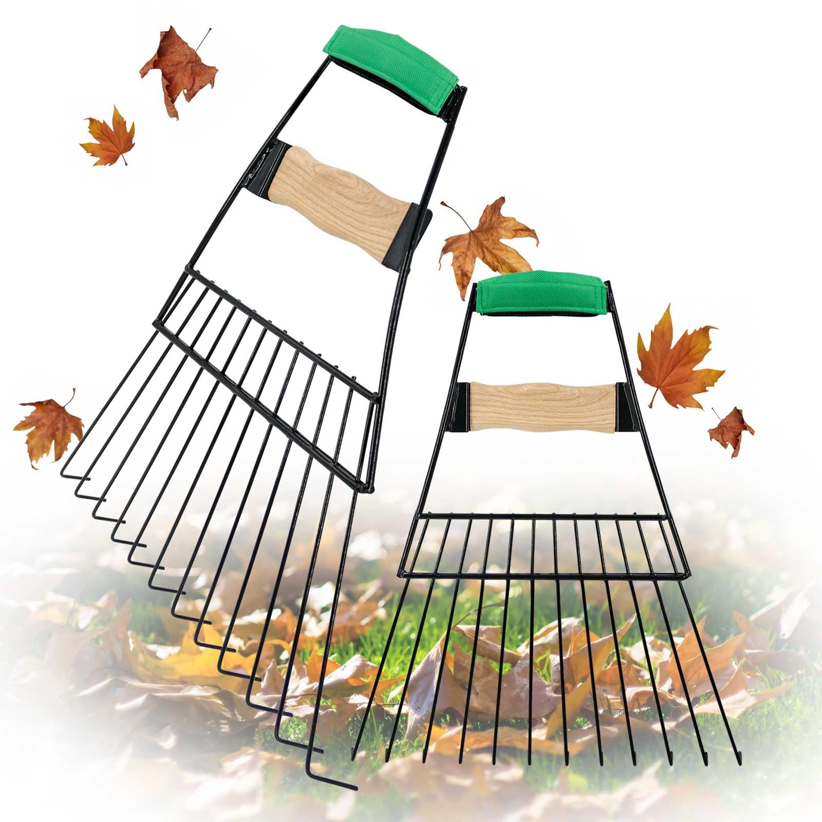 Altdorff Steel Leaf Scoops, Hand Rakes for Picking Up Leaves, Sturdy Garden Large Leaf Grabber Leaf Rake for Picking up Leaves, Collect Garbage and More