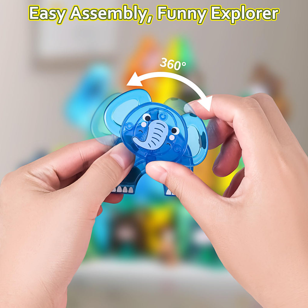 Asago Magnetic Tiles Set, Magnet Blocks Building Toys, Safari Animals Magnetictile for Toddler 3-5, Assembly 3D Structure Jungle & Forest Theme, STEM Learning Toy for Kids Girls,Boys Age 3 4 5 6 7
