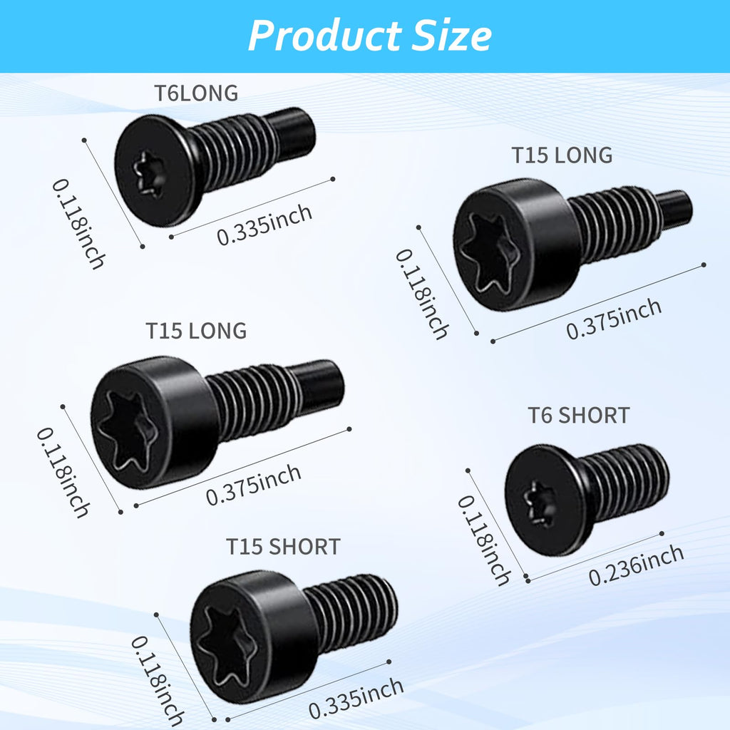Ring Doorbell Screws Replacement, Blue Double-Ended T6 T15 Screwdriver with 20Pcs/5Set Security Screws - Battery Change & WiFi Setup for Video Doorbell Camera Replacement Kits