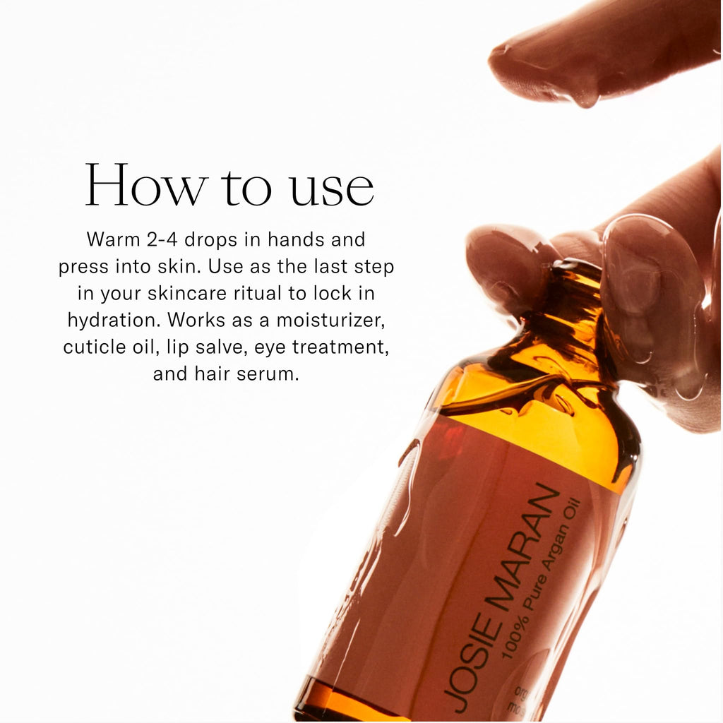 Josie Maran 100% Pure Argan Oil - Organic and Natural Oil that Nourishes, Conditions, and Heals (50ml/1.7oz), Multicolor