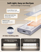AMETHEUS 6-Pack Under Cabinet Lighting, 1800mAh Rechargeable Battery Motion Sensor Light Indoor, Dimmable & 3 Color Temps, Magnetic Closet Lights, Wireless Under Counter Lights for Kitchen (8inch)