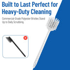 SPARTA 40501EC02 Plastic Large Scrub Brush, Kitchen Brush, Utility Brush With Long Handle For Cleaning, 20 Inches, White