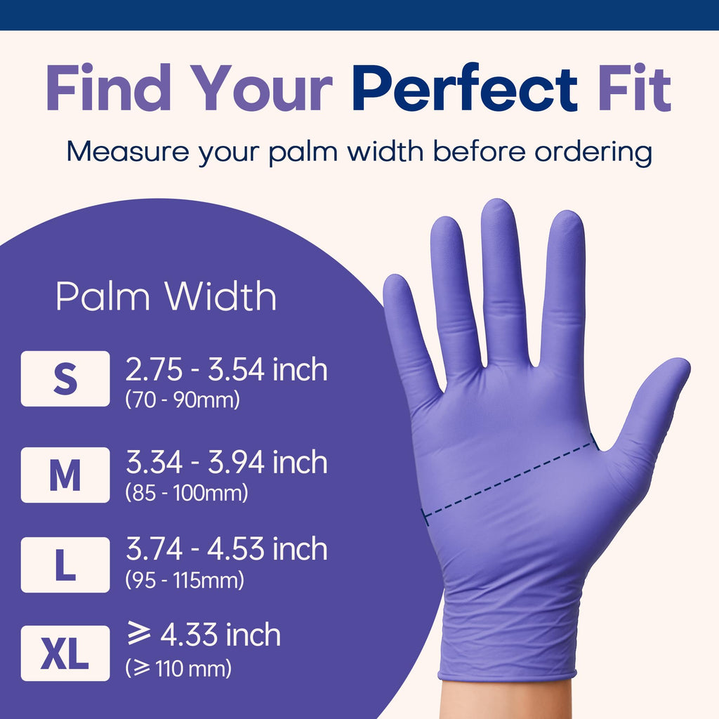 Supmedic Medical Soft Max Nitrile Exam Gloves, Powder-Free Violet 100 (M)