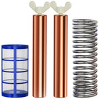 Troxlly Pool Ionizer Copper Replacement Kit - 2PCS Replacement Copper Anodes 4.13 x 0.71 Inch Universal Fit for Solar Ionizer, Complete Set with All Accessories