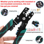 smseace 210PCS Wire Butt connectors with Crimping Tool 22-10AWG Butt Splice Connectors Insulated Electrical Straight Wire Terminal