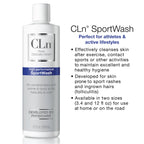 CLn® SportWash – High-Performance Sport Body Wash, For Men & Women Prone to Body Odor, Foot Odor, Ringworm, Folliculitis, & Back Acne, Fragrance-Free & Paraben-Free, 12 fl. oz.