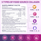 Multi Collagen Peptides Softgel - Type I, II, III, V, X - Hydrolyzed Collagen Peptides with Biotin, Vitamin C, Hyaluronic Acid, Supports Skin Hair Nail, Grass-Fed, Non-GMO, 60 Softgel, 2 Pack
