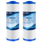 KGC 4CH-949 Spa Filter 2 Pack - Compatible with Pleatco PWW50L, Filbur FC-0172, SD-01143, 817-4050, Waterway Teleweir 50, Rising Dragon 50. Hot Tubs Filter Cartridge