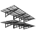 FLEXIMOUNTS 2-Pack 2x6ft Garage Shelving 24-inch-by-72-inch Heavy Duty Wall Mounted Shelves Garage Storage Rack Floating Shelves, 1400lbs Load Capacity, Black, Classic Series