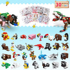 HOGOKIDS 30 Packs Party Favors for Kids - 867PCS Animals Building Blocks Sets for Classroom Prizes Goodie Bag Fillers Stocking Stuffers Birthday Valentines Easter Gifts for Kids Boys Girls 6+