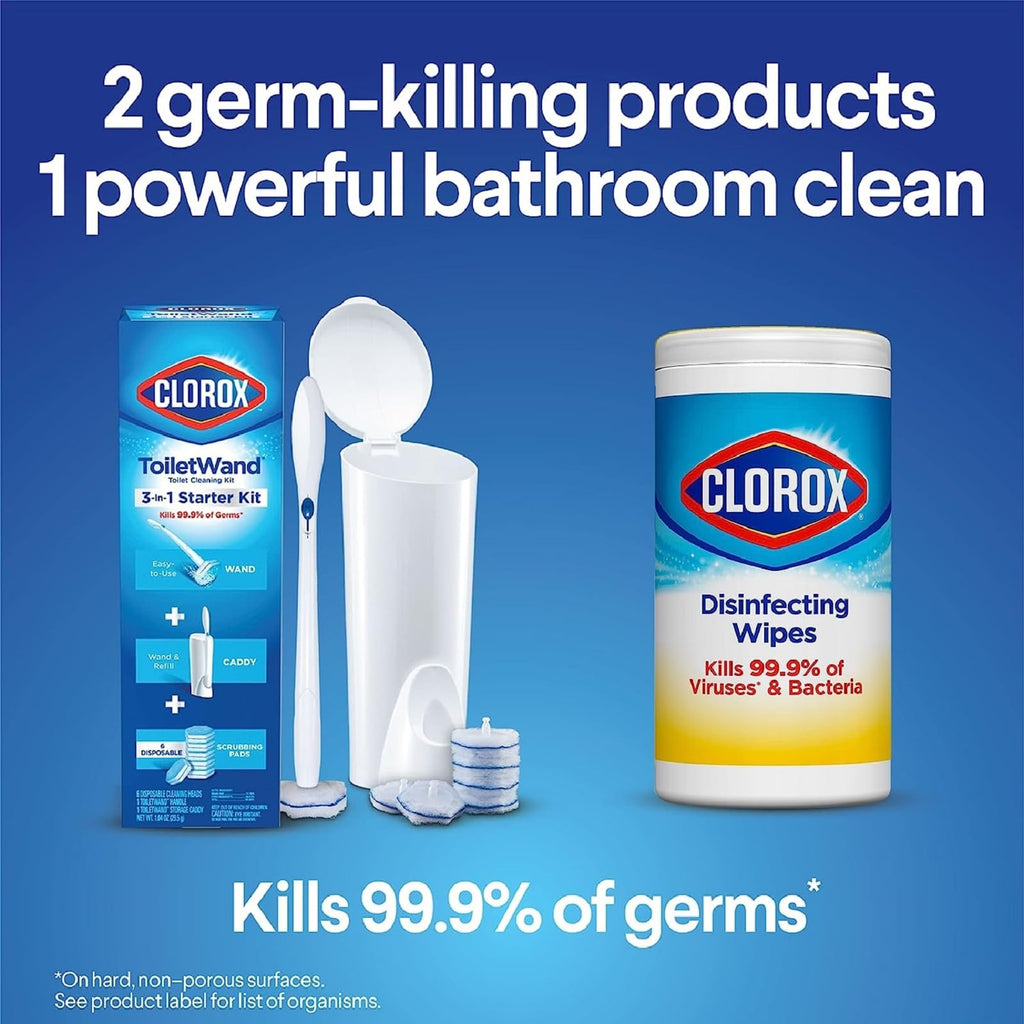 Clorox ToiletWand Toilet Cleaner Refills, Toilet brush, Rainforest Rush, 30 Ct