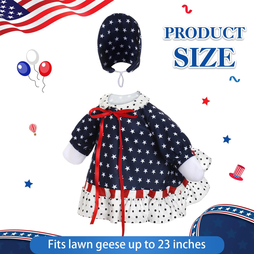 Yeyeplum Veterans Day Goose Outfits for 23'' American Flag Goose Clothes