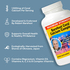 Barefoot Coral Calcium Complete 1500mg, 240 Capsules- Coral Calcium Supplement Developed by Bob Barefoot- Supports Overall Health & PH Levels- Contains Calcium, Magnesium & Vitamin D3
