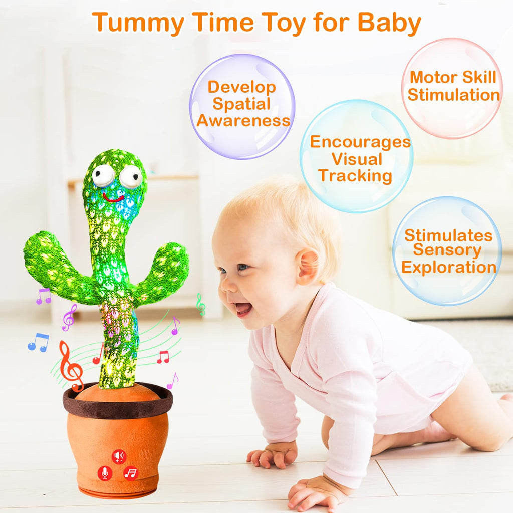 Dancing Talking Cactus Toy, Rechargeable Baby Gifts, Singing Voice Repeat