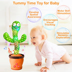 Dancing Talking Cactus Toy, Rechargeable Baby Gifts, Singing Voice Repeat