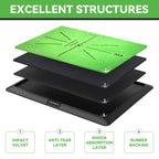 COSPOPTIC Golf Hitting Mat with Swing Path Feedback, Heavy-Duty Rubber Base Anti-Slip Golf Training Mat, Extra Replaceable Surface, Portable Practice Mat for Home Office Garage Yard Indoor Outdoor