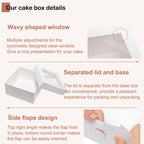 Mefleet 14x14x6 Inch Cake Boxes 10pcs Bakery Boxes for Tier Cakes with Window 14 Inch White Large Tall Cardboard Bakery Take Out Carrier Containers with Lids for Wedding, Birthday, Party