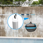 TidyMister Self-Repair Heavy Duty Pool Net, Upgrade Reinforced Handle, Pool Cleaning Skimmer Net with Nylon Fine Mesh Net, Thick Aluminum Frame, Deep Trash Bag for Above Ground & Inground Pools