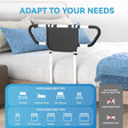 Ksconfy Bed Rails for Elderly Adults Safety - ASTM F3186-17 Certified 400lbs Capacity Adjustable Bed Assist Rail with Non-Slip Handles & Storage Bag, Fits Twin/Full/Queen/King Beds