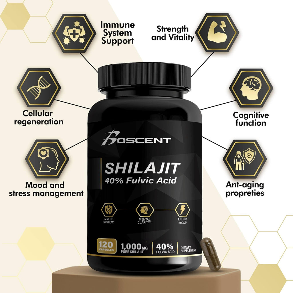 Shilajit Capsules 20,000mg – Pure Himalayan Shilajit for Men & Women – Same as Resin - Fulvic Acid Supplement with 85+ Trace Minerals – High Potency Natural Energy – 120 Vegan Capsules