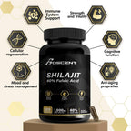 Shilajit Capsules 20,000mg – Pure Himalayan Shilajit for Men & Women – Same as Resin - Fulvic Acid Supplement with 85+ Trace Minerals – High Potency Natural Energy – 120 Vegan Capsules