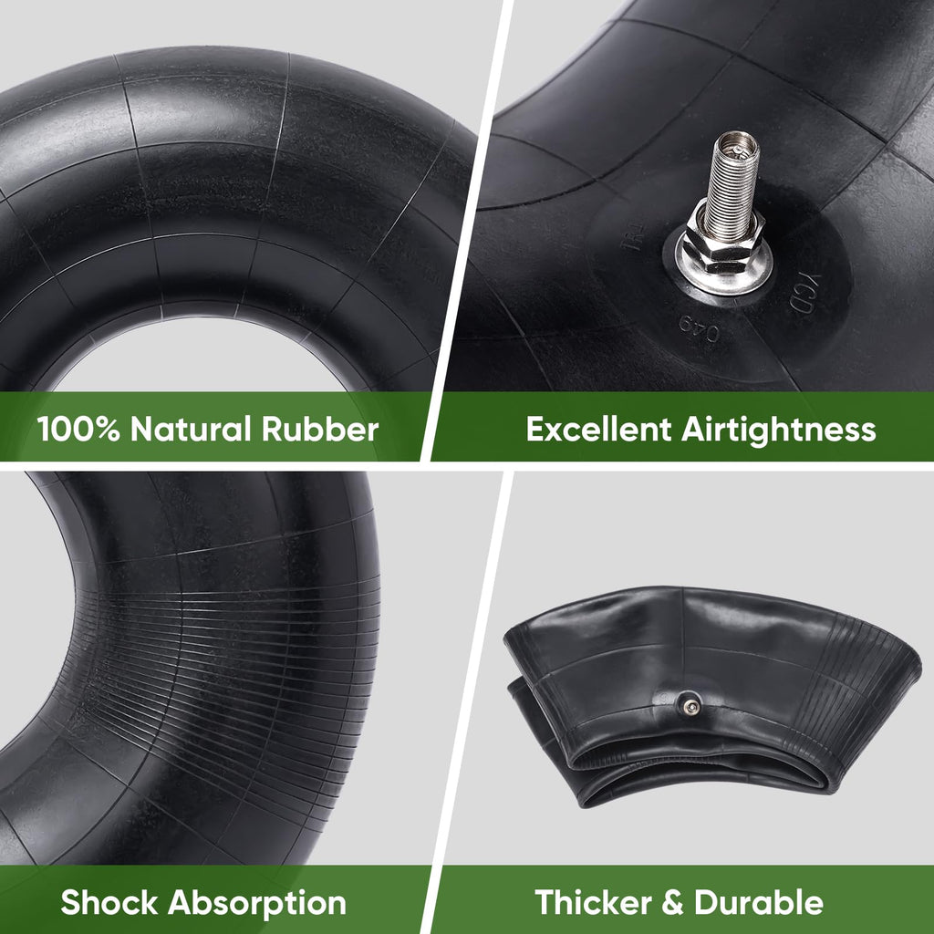 TICONN 20x8.00-8, 20x10.00-8 Inner Tube, 2 Pack Inner Tire Tube for Wheelbarrow Tires, Replacement Tube with TR-4 Straight Valve Stem for Wheelbarrows, Lawn Mowers, Garden Tractor, ATVs, Tractor