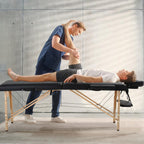 PayLessHere Massage Bed Portable Massage Table 24 inch Wide Lash Bed 2 Folding Height Adjustable Spa Table with Non-Woven Bag for Spa Footmassage Facial CareSpa Tattoo