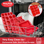 Walfos Muffin Pan Set - 12 Cups Regular Silicone Cupcake Pan, Non-stick and BPA Free, Great for Making Muffin Cakes, Tart, Fat Bombs - Dishwasher Safe, 2-Piece