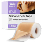 Silicone Scar Tape — Medical-Grade, 1.6" x 60", Cut-to-Fit for C-Section, Surgical & Keloid Scars, Face & Wrinkles | Reusable