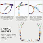HEEYYOK 2.25 Reading Glasses Women Small Face 4-Pack Colorful Reader For Womens Cheaters Reading Ladies Lightweigth Flexible Spring Hinge