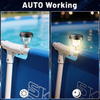 JEMULICE Solar Pool Lights for Above Ground Pools, LED Energy Saving Warm White Light, Waterproof for Frame Swimming Pools Night Accessories (8 Pcs)