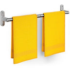 Powools Brushed Nickel Towel Rack for Bathroom - 24" Rustproof Towel Holder, Sturdy Towel Bar Wall Mounted, Space-Saving Towel Hanger, Bathroom Accessories, Home Decor, Apparment Essentials