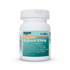 Amazon Basic Care Low Dose Aspirin 81 mg Chewable Tablets, Pain Reliever for Minor Aches, Orange Flavor, 36 Count