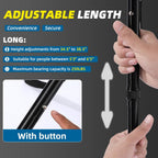 Cane Hero Walking Cane, Ready Walker Cane with Light and Alarm, Smart Walking Cane for Women, Adjustable Suitable for Arthritis Disabled and Elderly, with Cushioned T Handle and Swivel Four Pedestal
