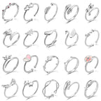 TAMHOO 20 Pcs Adjustable Rings Set for Women - Finger Rings Pack Stackable Rings for Teens- Cute Rings for Teen Girls -in Gold and Silver Tone (#2-silver tone)