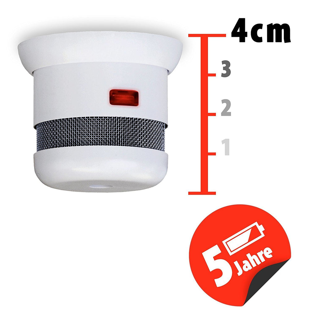 ELRO Mini Smoke Alarm 5 Year Battery NF Certified Cavius 2001-023, White