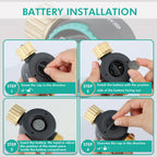 RESTMO 360° Rotatable Water Flow Meter, Pure Brass Inlet & Outlet Water Meter, Measure Gallon/Liter Consumption and Flow Rate for Garden Hose Watering, RV Water Tank Filling and Lawn Sprinkler