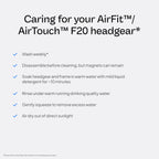 Resmed AirFit F20 Headgear Replacement Full-Face CPAP Mask, Large, Blue