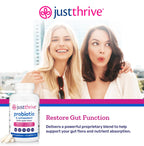 Just Thrive Probiotic & Antioxidant Supplement - 100% Spore-Based Digestive and Immune Support - Gluten Free, 90 Caps