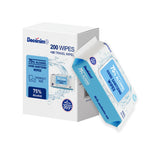Advanced Large 75% Alcohol Hand Sanitizing Wipes, 4 Packs of 50 (200 count +20 travel wipes) - (Each Wipe Size 6" x 8")