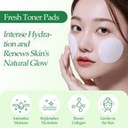Snidin Toner Pads - with Centella Asiatica Extract and Collagen, Improves Uneven Skin Tone & Deep Hydration, Targets Dark Spots and Dull Skin, Ideal for All Skin Types - 70 Pads