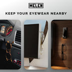 MELEN Adhesive Sunglass Organizer Wall (16-Pack) - Strong and Compact Glasses Holder, Sunglass Holder for Car and Wall - Clear