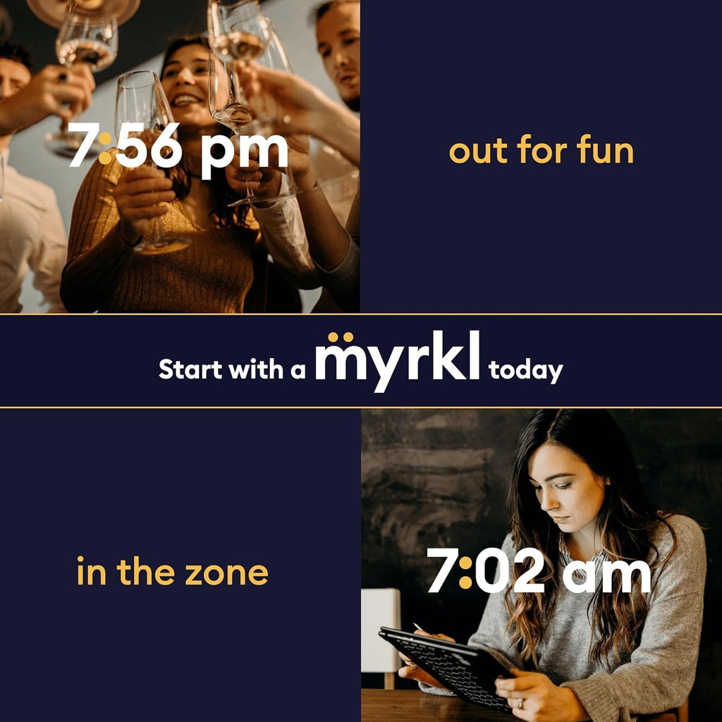 Myrkl Unique Pre-Drinking Supplement for Liver Health Support, Helps Morning Energy with High-Performing Probiotic, L Cysteine & Vitamin B12, Social Evening, Party & Vacation Essentials, 30 Capsules
