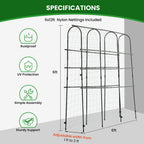 OTOSUNNY 72"x72" Garden Arch Trellis for Climbing Plants, Black