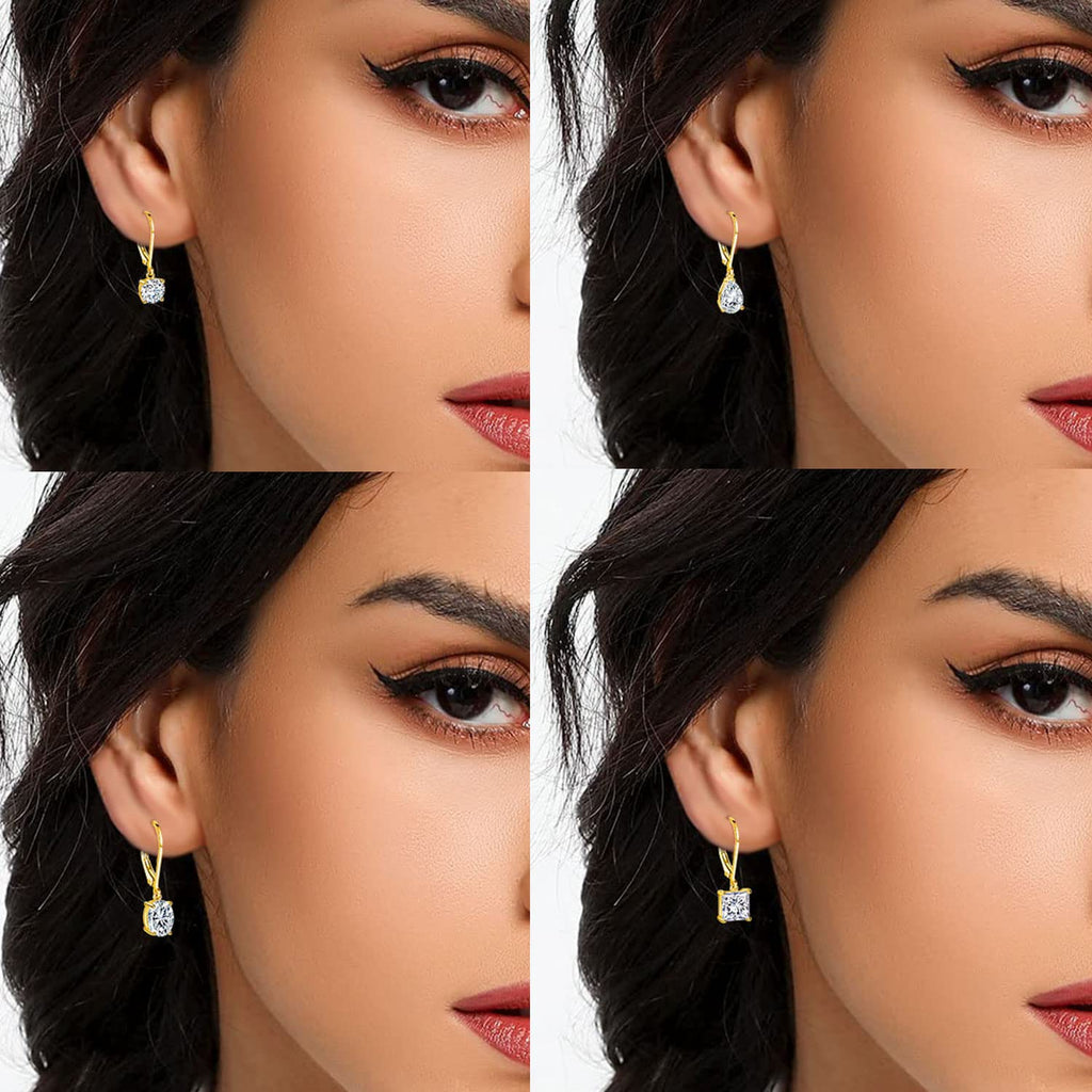 MDFUN Dangle Drop Earrings for Women Teardrop/Round/Oval/Square