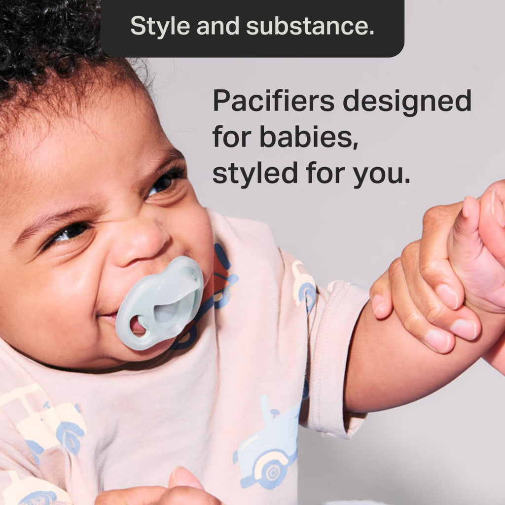 Tommee Tippee Ultra-Light Silicone Pacifier, 0-6 Months Blue & Green