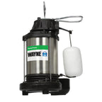 WAYNE CDU1000 1 HP Submersible Sump Pump – Cast Iron & Stainless Steel, Integrated Vertical Float Switch, 6,100 GPH, 5-Year Warranty, Assembled in USA