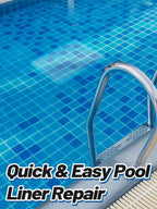Aulock 2.8ft x 2ft Large Clear Pool Liner Repair Patch - Self-Adhesive Vinyl Patch Kit for In-Ground or Above Ground Pools Inflatable Swimming Pools, Clear