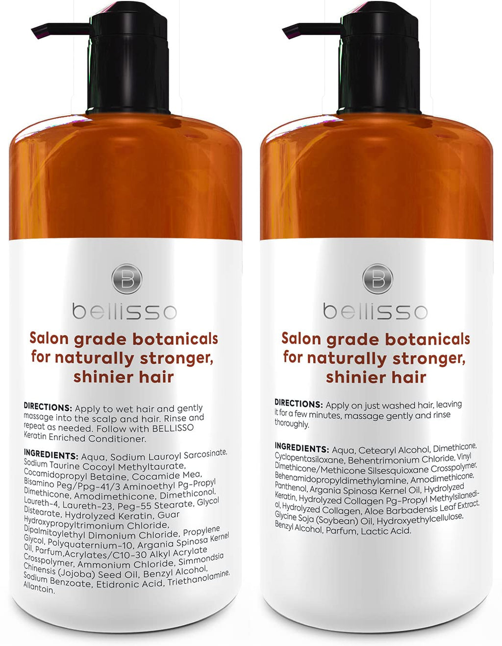 Moroccan Argan Oil Shampoo and Conditioner Set - Sulfate Free with No Parabens - Botanicals for Women and Men - Professional Moisturizing, Anti Frizz, Hydrating Solution for Dry, Wavy and Curly Hair